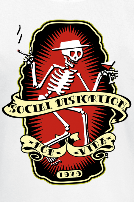 T-Shirt Manches courtes  de Social Distortion - Por Vida - S à 3XL - pour Homme - blanc - Social Distortion - View 2