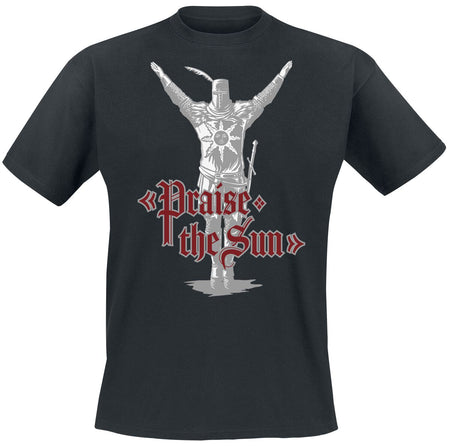 T-Shirt Manches courtes Gaming de Dark Souls - Praise the Sun - S à XXL - pour Homme - noir - Dark Souls