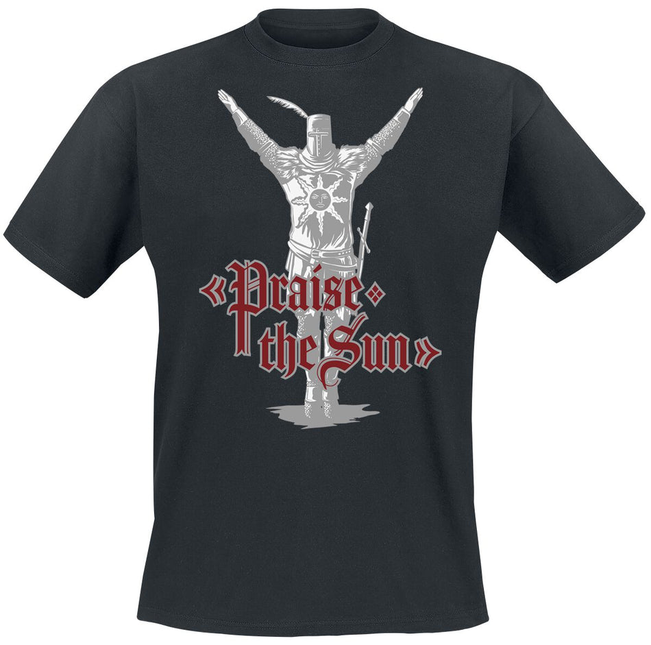 T-Shirt Manches courtes Gaming de Dark Souls - Praise the Sun - S à XXL - pour Homme - noir - Dark Souls