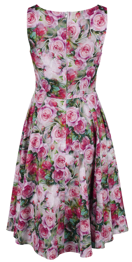 Robe mi-longue Rockabilly de H&R London - Lola Floral Swing Dress - XS à M - pour Femme - multicolore - H&R London - View 2