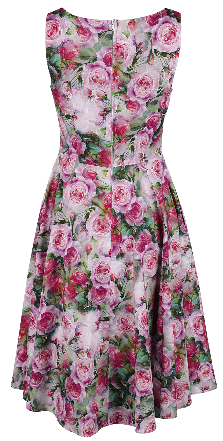 Robe mi-longue Rockabilly de H&R London - Lola Floral Swing Dress - XS à M - pour Femme - multicolore - H&R London - View 2
