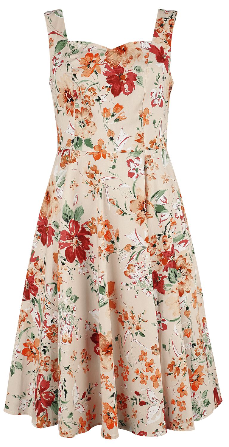 Robe mi-longue Rockabilly de H&R London - Ariana Floral Swing Dress - XS à 4XL - pour Femme - multicolore - H&R London
