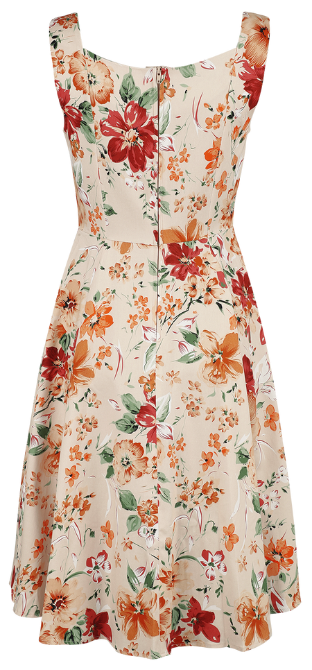 Robe mi-longue Rockabilly de H&R London - Ariana Floral Swing Dress - XS à 4XL - pour Femme - multicolore - H&R London - View 2