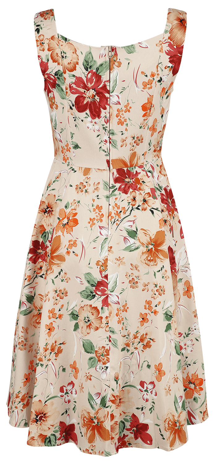 Robe mi-longue Rockabilly de H&R London - Ariana Floral Swing Dress - XS à 4XL - pour Femme - multicolore - H&R London - View 2