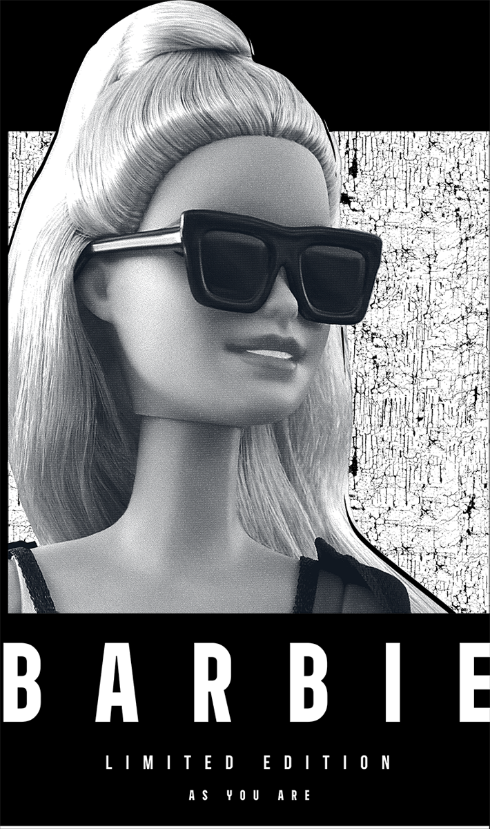 T-Shirt Manches courtes  de Barbie - Barbie Limited - M à 3XL - pour Femme - noir - Barbie - View 2