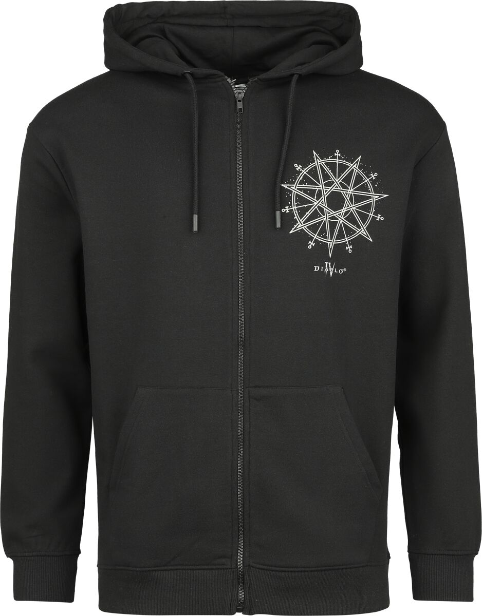 Sweat-shirt zippé à capuche Gaming de Diablo - Diablo 4 -  Lilith Is Her True Name - S à L - pour Homme - noir - Diablo