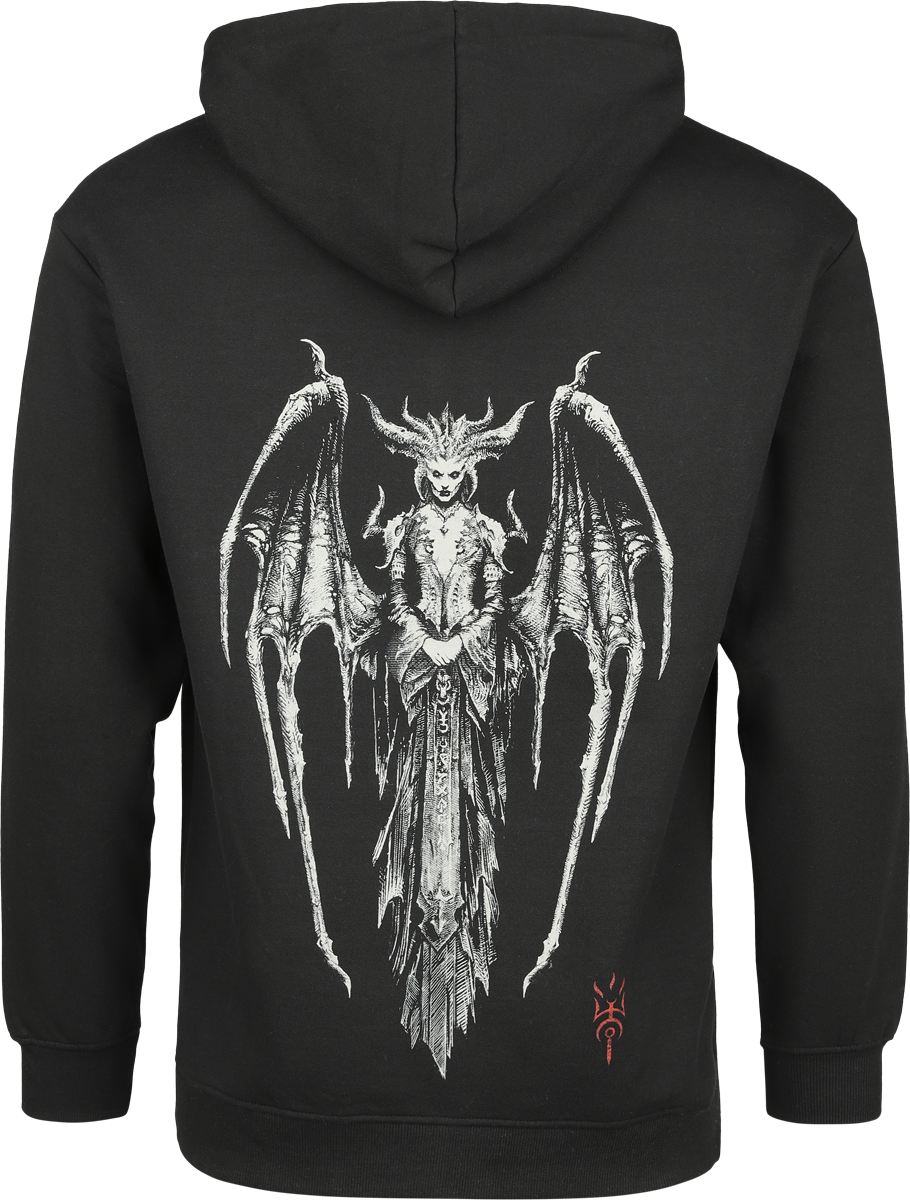 Sweat-shirt zippé à capuche Gaming de Diablo - Diablo 4 -  Lilith Is Her True Name - S à L - pour Homme - noir - Diablo - View 2