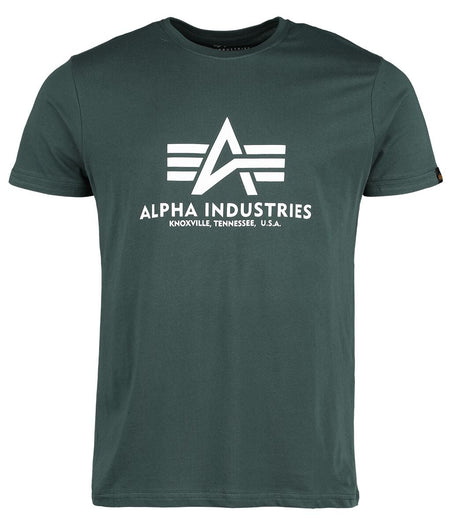 T-Shirt Manches courtes  de Alpha Industries - Basic - T-Shirt - S à XXL - pour Homme - vert - alpha industries