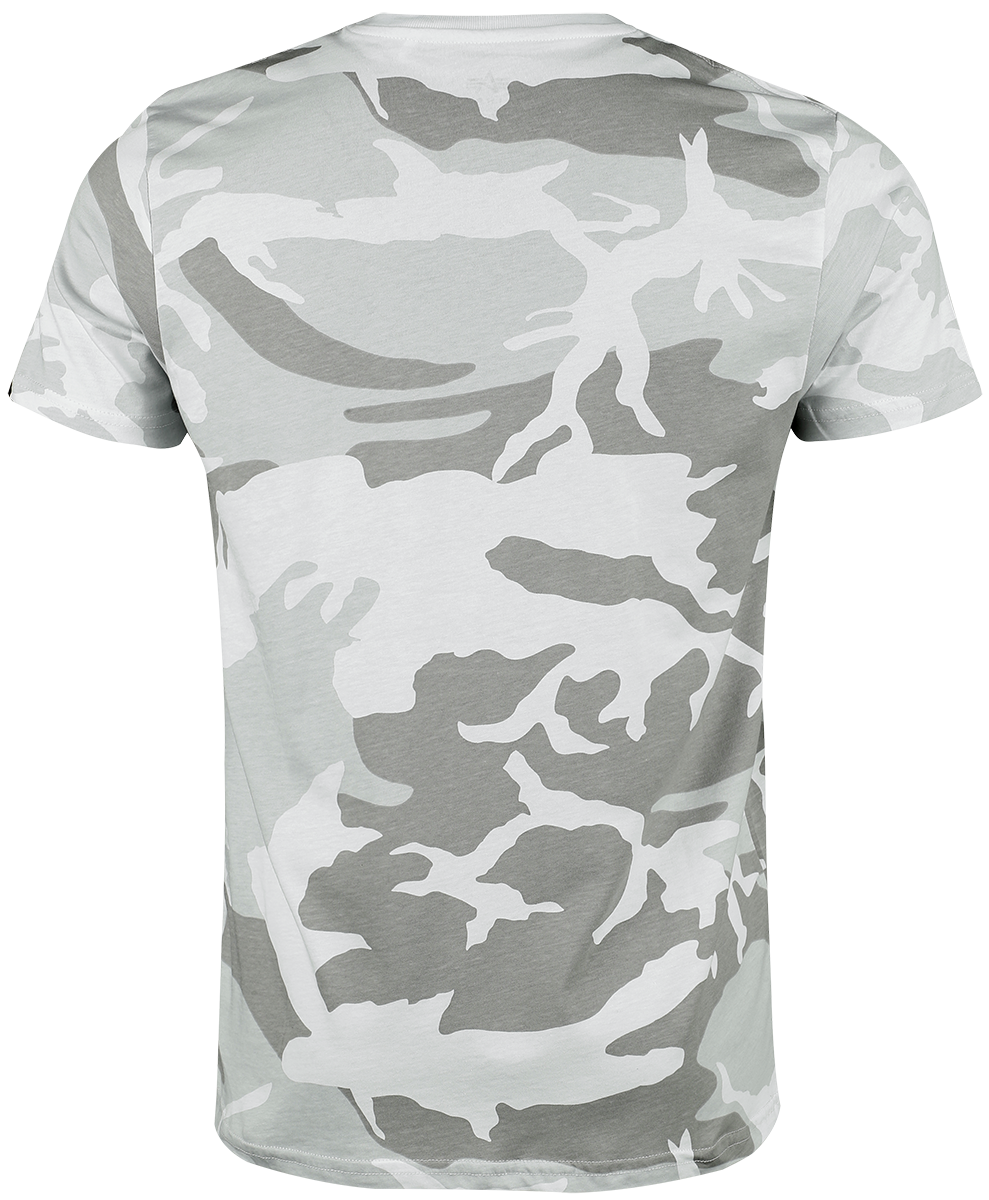 T-Shirt Manches courtes  de Alpha Industries - Basic - T-Shirt Camouflage - M à XXL - pour Homme - blanc - alpha industries - View 2