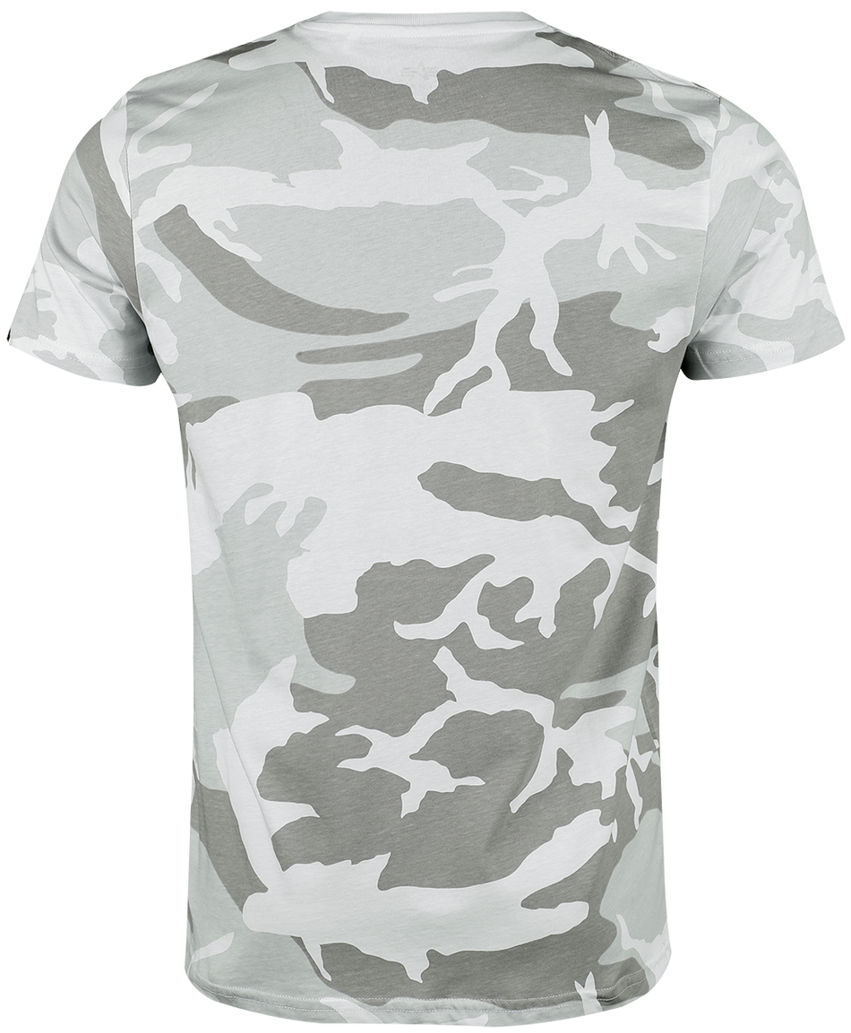 T-Shirt Manches courtes  de Alpha Industries - Basic - T-Shirt Camouflage - M à XXL - pour Homme - blanc - alpha industries - View 2