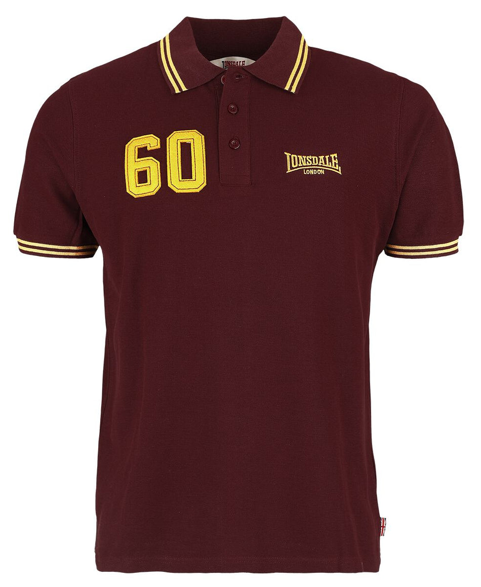 Polo  de Lonsdale London - HELLISTER - S à M - pour Homme - bordeaux - Lonsdale London