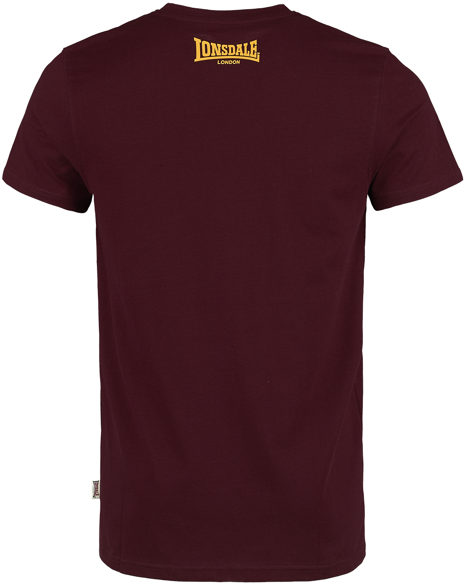 T-Shirt Manches courtes  de Lonsdale London - GRUTING - S à XXL - pour Homme - bordeaux - Lonsdale London - View 2