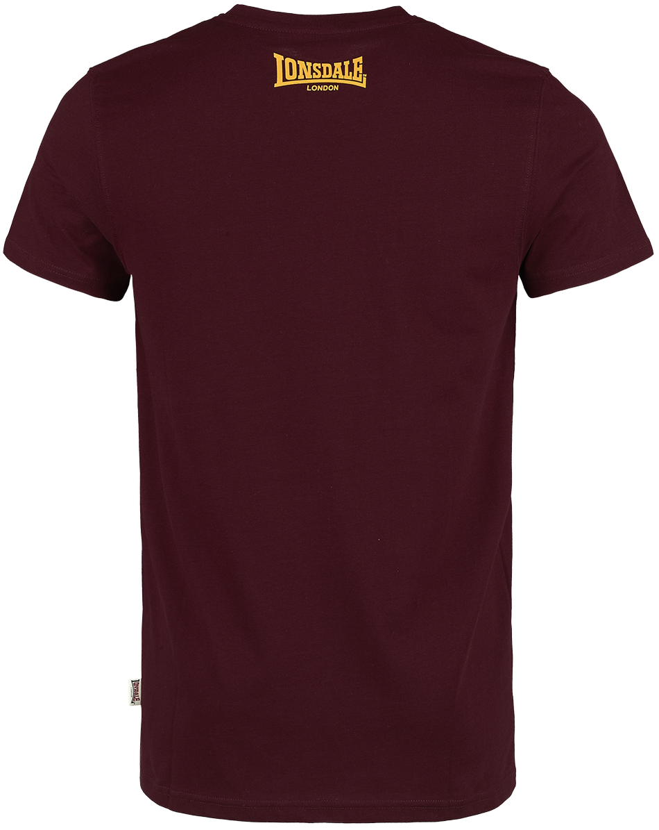 T-Shirt Manches courtes  de Lonsdale London - GRUTING - S à XXL - pour Homme - bordeaux - Lonsdale London - View 2