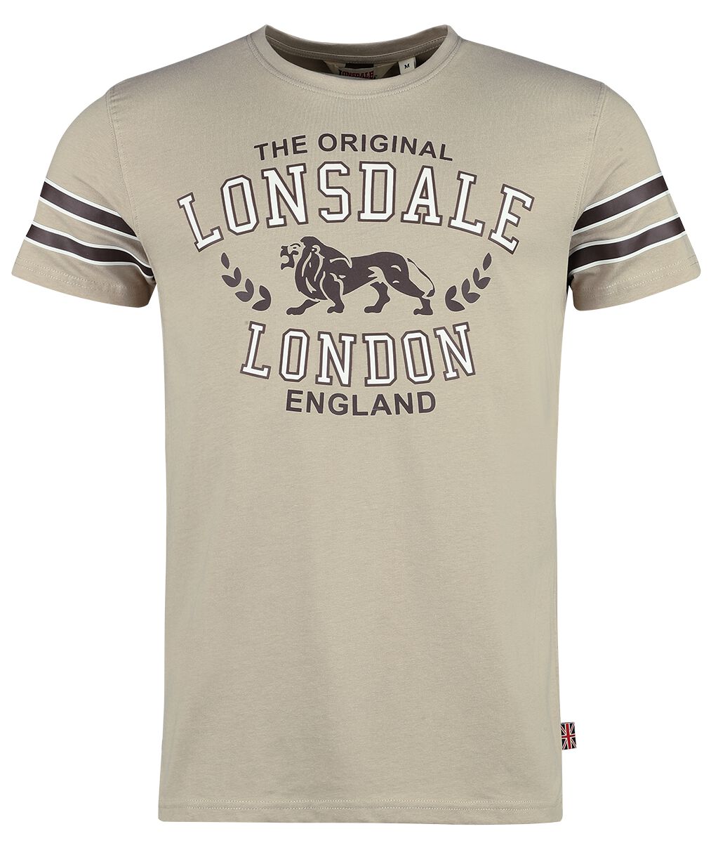 T-Shirt Manches courtes  de Lonsdale London - BROUSTER - M - pour Homme - sable - Lonsdale London
