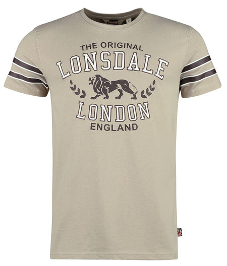 T-Shirt Manches courtes  de Lonsdale London - BROUSTER - M - pour Homme - sable - Lonsdale London