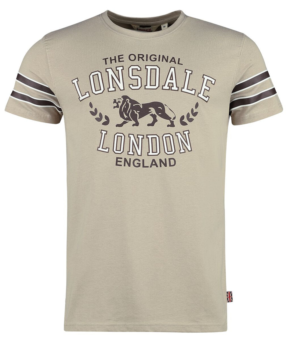 T-Shirt Manches courtes  de Lonsdale London - BROUSTER - M - pour Homme - sable - Lonsdale London