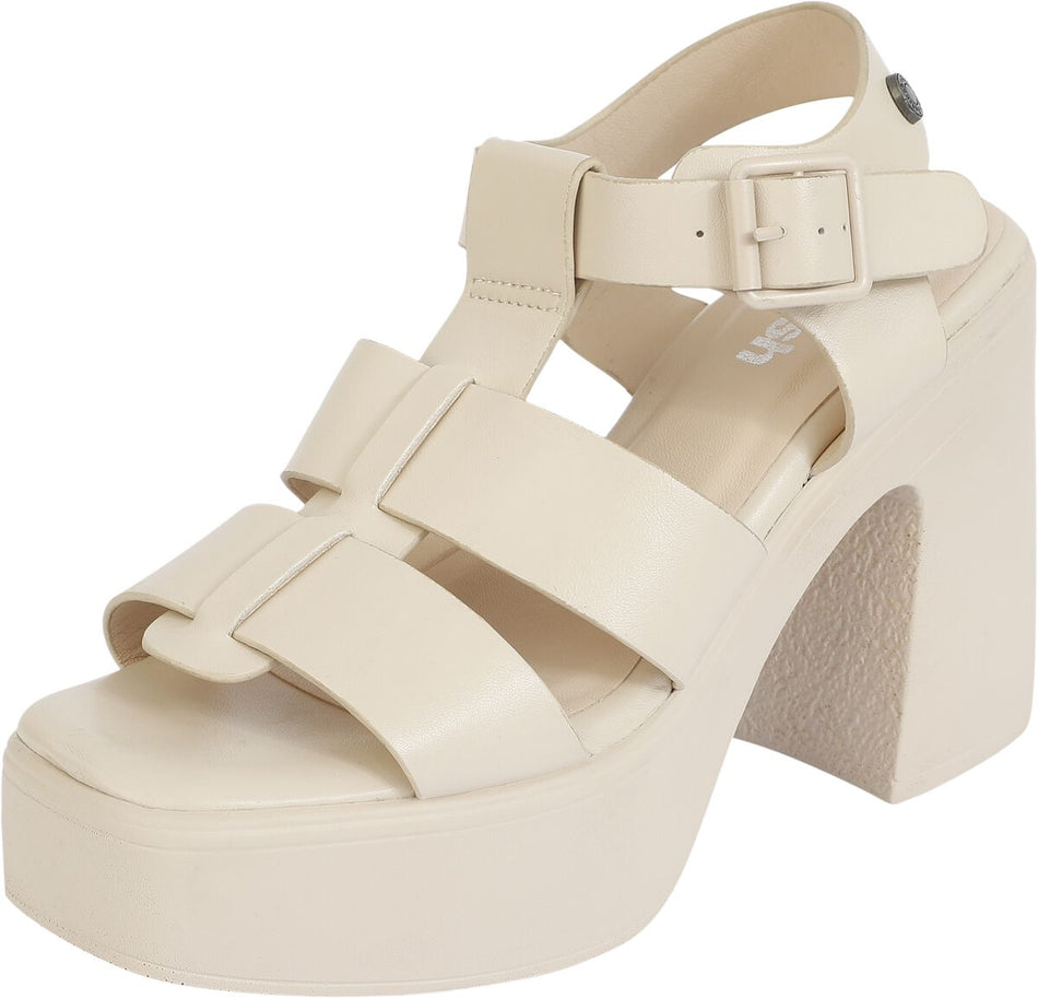 Talons hauts Rockabilly de Refresh - Escarpins - EU38 - pour Femme - beige - Refresh