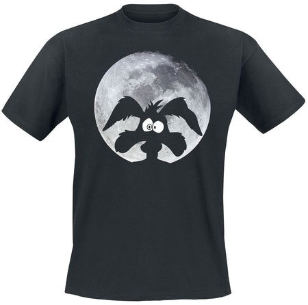 T-Shirt Manches courtes  de Looney Tunes - Coyote - Moonlight - M à 3XL - pour Homme - noir - Looney Tunes