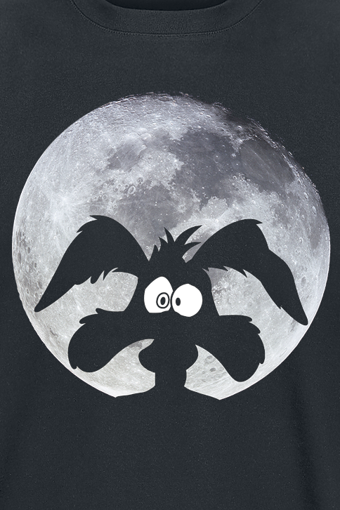 T-Shirt Manches courtes  de Looney Tunes - Coyote - Moonlight - M à 3XL - pour Homme - noir - Looney Tunes - View 2