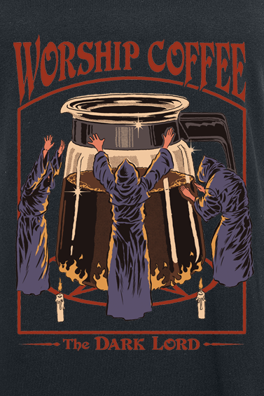 Top Fun de Steven Rhodes - Worship Coffee - S - pour Femme - noir - Steven Rhodes - View 2