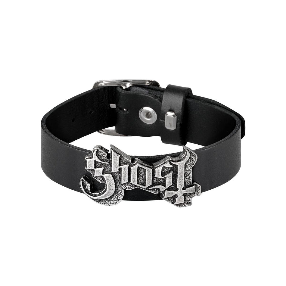 Bracelet en cuir  de Ghost - Logo - pour Homme - noir - Ghost