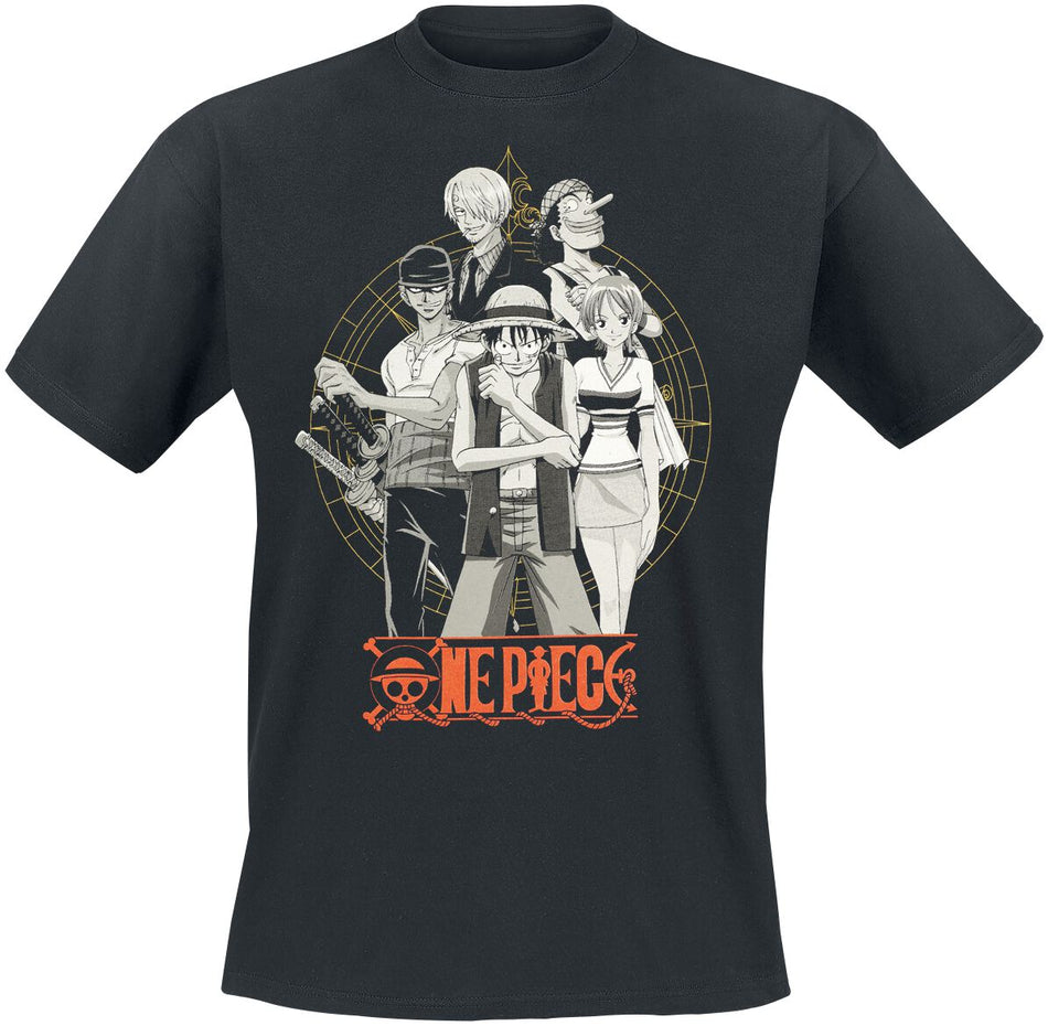 T-Shirt Manches courtes  de One Piece - One Piece - Groupe - S à XXL - pour Homme - noir - One Piece