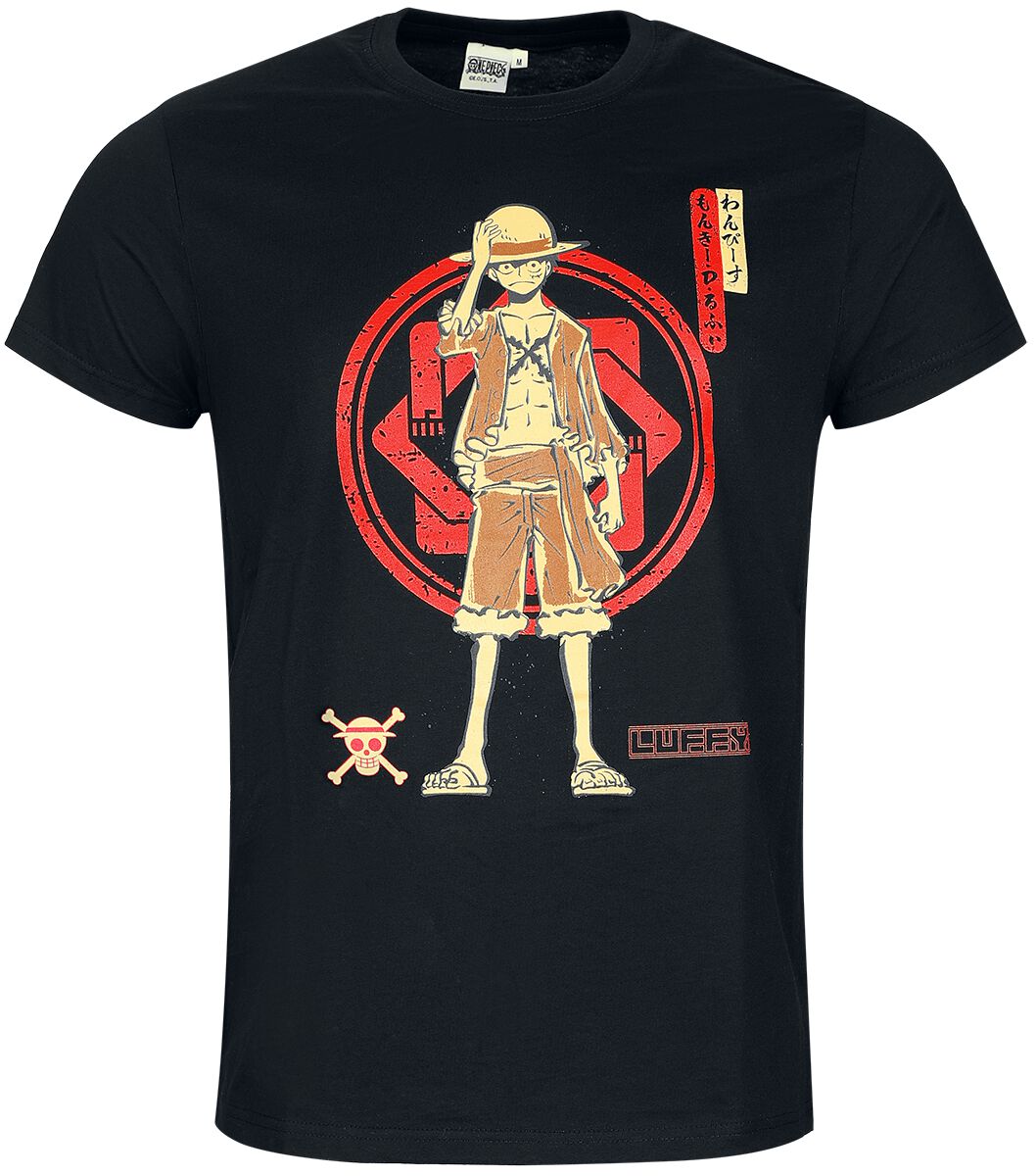 T-Shirt Manches courtes  de One Piece - Monkey D. Luffy - S à XXL - pour Homme - noir - One Piece