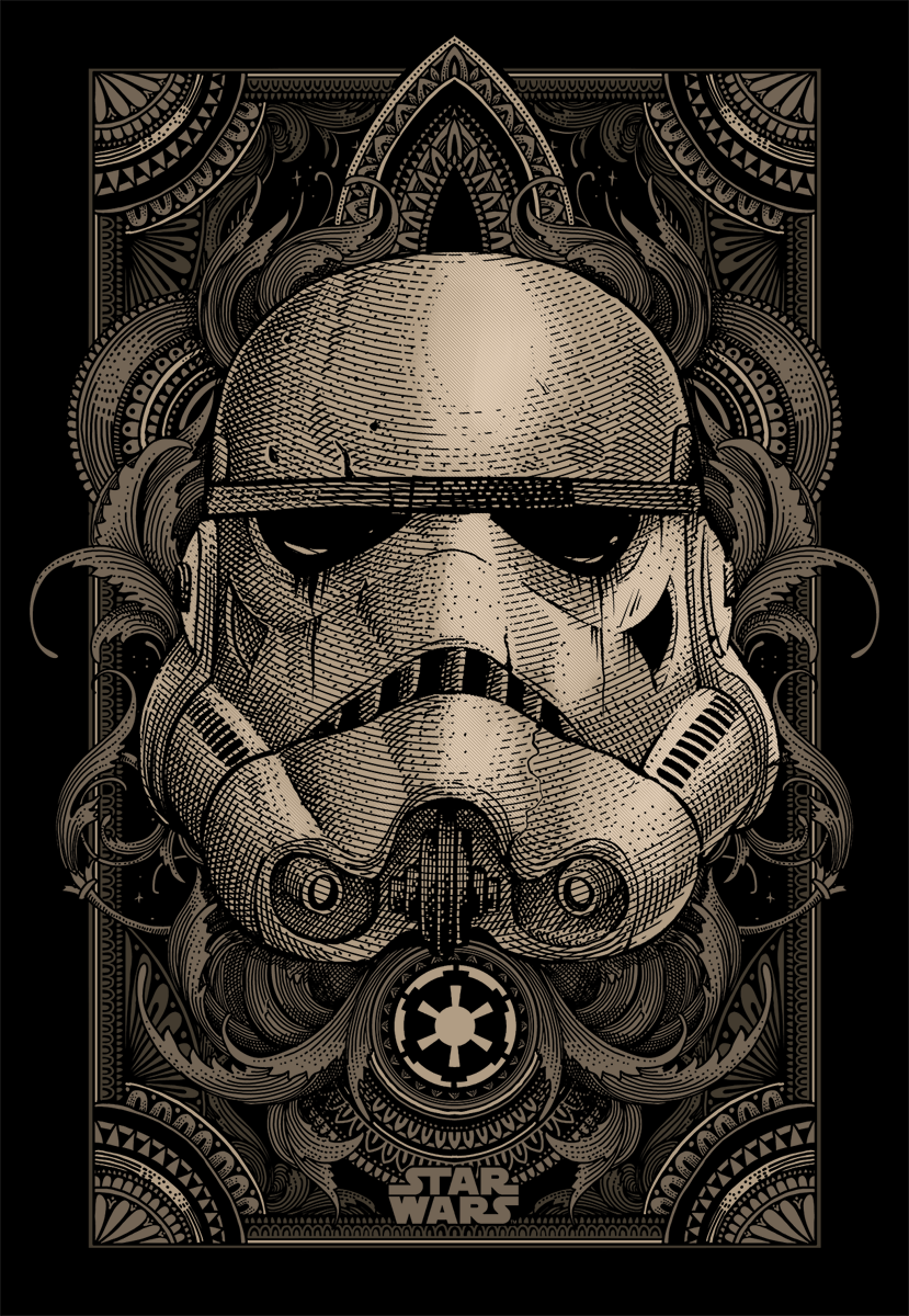 T-Shirt Manches courtes Disney de Star Wars - Stormtrooper - Décorations - S à 5XL - pour Homme - noir - Star Wars - View 2