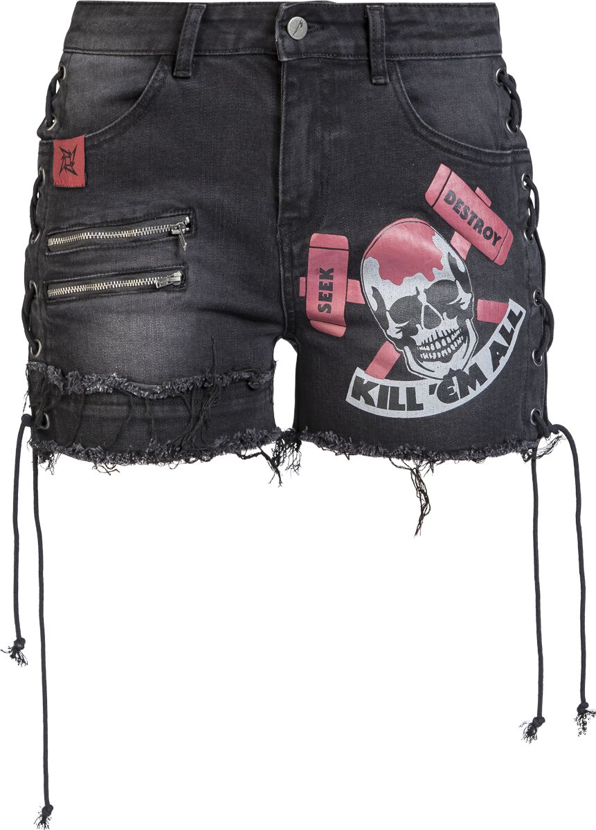 Short Sexy  de Metallica - EMP Signature Collection - 27 à 29 - pour Femme - gris foncé - metallica
