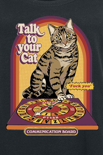 Top Fun de Steven Rhodes - Talk To Your Cat - S à M - pour Femme - noir - Steven Rhodes - View 2