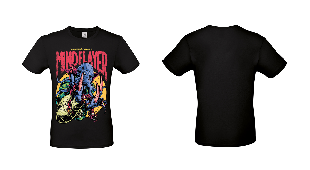 T-Shirt Manches courtes Gaming de Donjons & Dragons - Mind Flayer - S à XXL - pour Homme - noir - Donjons & Dragons - View 2