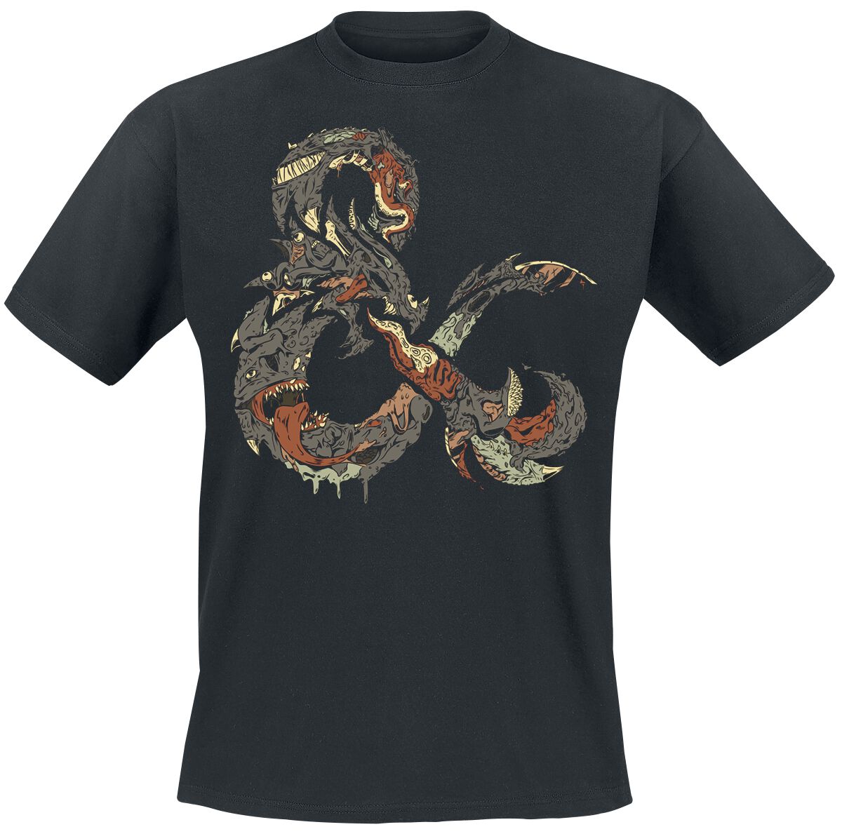 T-Shirt Manches courtes Gaming de Donjons & Dragons - Ampersand Monster - S à XXL - pour Homme - noir - Donjons & Dragons