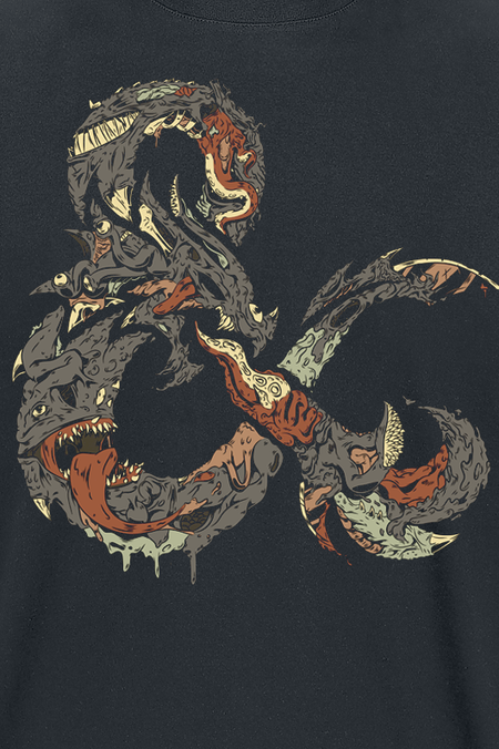 T-Shirt Manches courtes Gaming de Donjons & Dragons - Ampersand Monster - S à XXL - pour Homme - noir - Donjons & Dragons - View 2