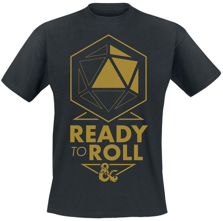 T-Shirt Manches courtes Gaming de Donjons & Dragons - Ready To Roll - S à XXL - pour Homme - noir - Donjons & Dragons