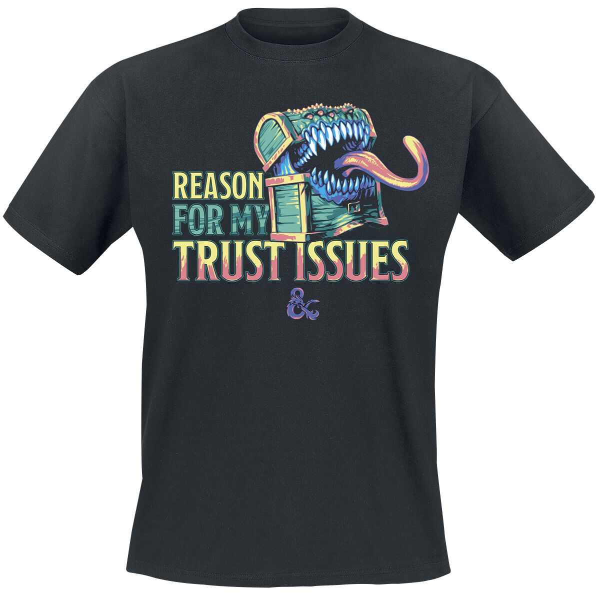 T-Shirt Manches courtes Gaming de Donjons & Dragons - Mimic - Trust Issues - S à XXL - pour Homme - noir - Donjons & Dragons