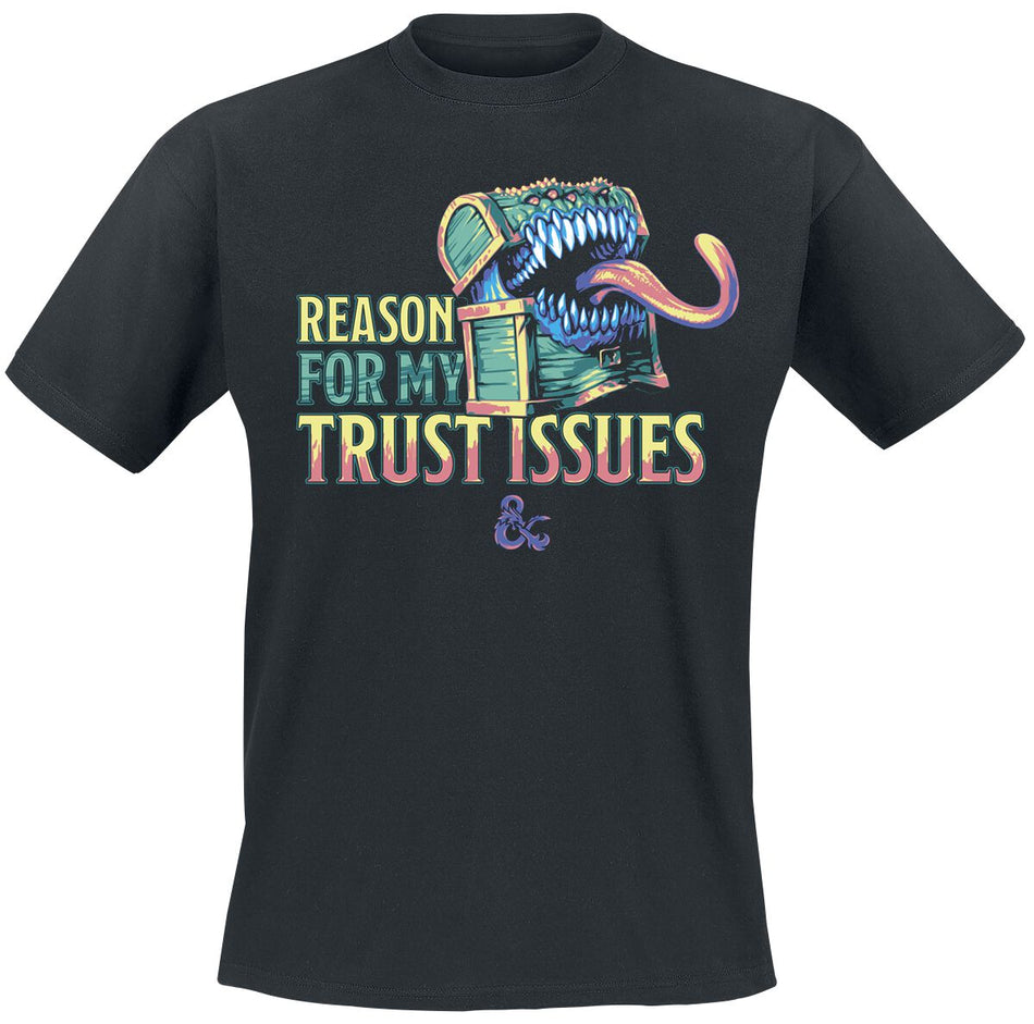 T-Shirt Manches courtes Gaming de Donjons & Dragons - Mimic - Trust Issues - S à XXL - pour Homme - noir - Donjons & Dragons