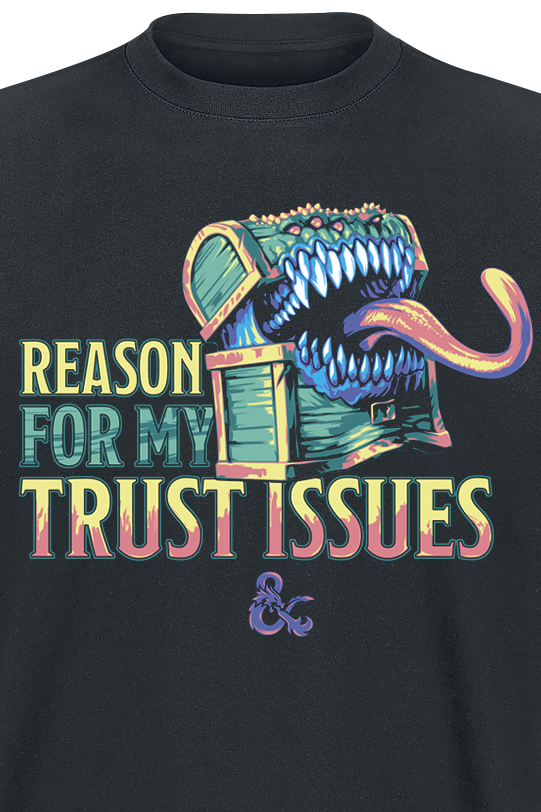 T-Shirt Manches courtes Gaming de Donjons & Dragons - Mimic - Trust Issues - S à XXL - pour Homme - noir - Donjons & Dragons - View 2