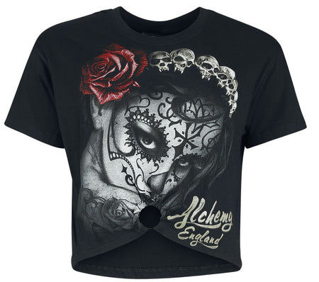 T-Shirt Manches courtes Gothic de Alchemy England - Wisow's Weed - L à XXL - pour Femme - noir - Alchemy England