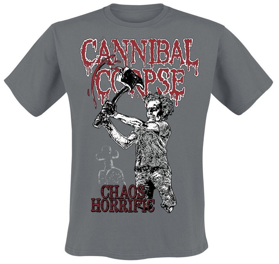 T-Shirt Manches courtes  de Cannibal Corpse - Chaos Horrific Bootleg - S à XL - pour Homme - anthracite - Cannibal Corpse