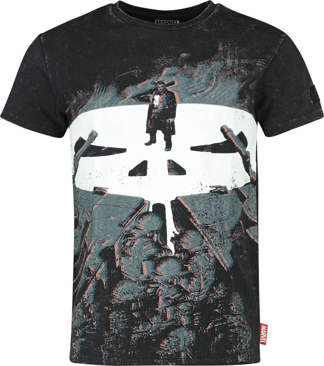 T-Shirt Manches courtes Disney de The Punisher - Skull - M à L - pour Homme - noir - The Punisher