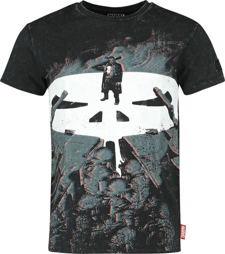 T-Shirt Manches courtes Disney de The Punisher - Skull - M à L - pour Homme - noir - The Punisher
