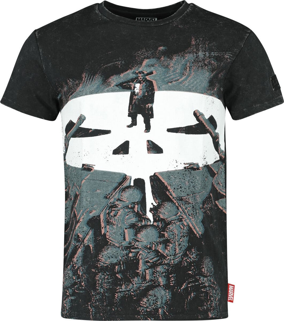 T-Shirt Manches courtes Disney de The Punisher - Skull - M à L - pour Homme - noir - The Punisher