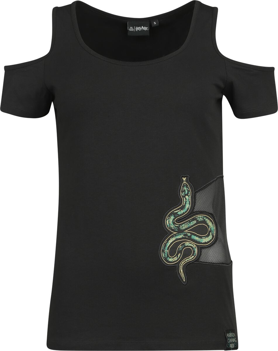 T-Shirt Manches courtes  de Harry Potter - Serpentard - S à XXL - pour Femme - noir - Harry Potter