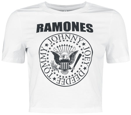T-Shirt Manches courtes  de Ramones - Original Crest - XS à M - pour Femme - blanc - Ramones