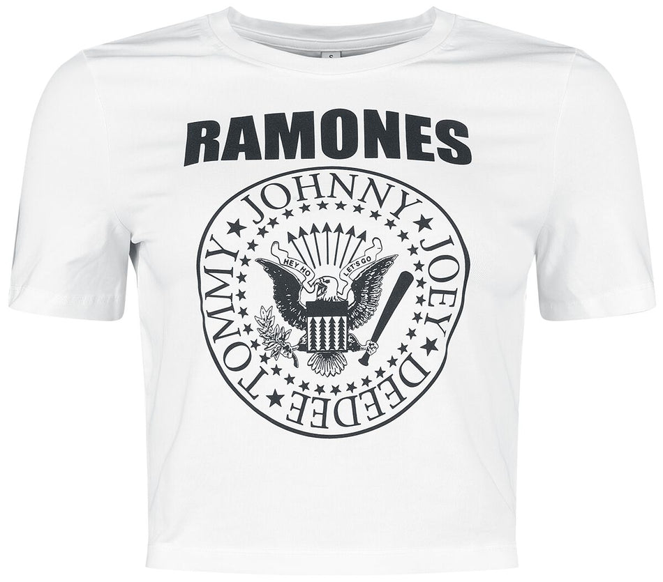 T-Shirt Manches courtes  de Ramones - Original Crest - XS à M - pour Femme - blanc - Ramones