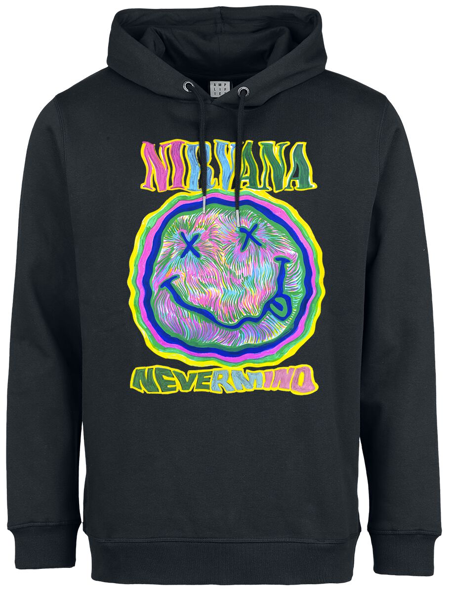 Sweat-shirt à capuche  de Nirvana - Amplified Collection - Scribble Nevermind - XS à 3XL - pour Homme - noir - Nirvana