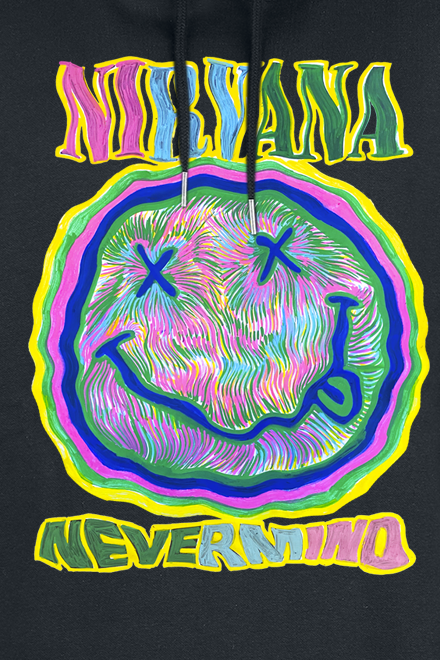 Sweat-shirt à capuche  de Nirvana - Amplified Collection - Scribble Nevermind - XS à 3XL - pour Homme - noir - Nirvana - View 2