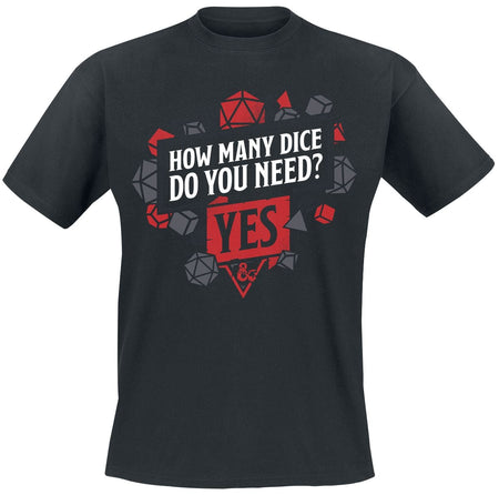 T-Shirt Manches courtes Gaming de Donjons & Dragons - Dice - S à XXL - pour Homme - noir - Donjons & Dragons