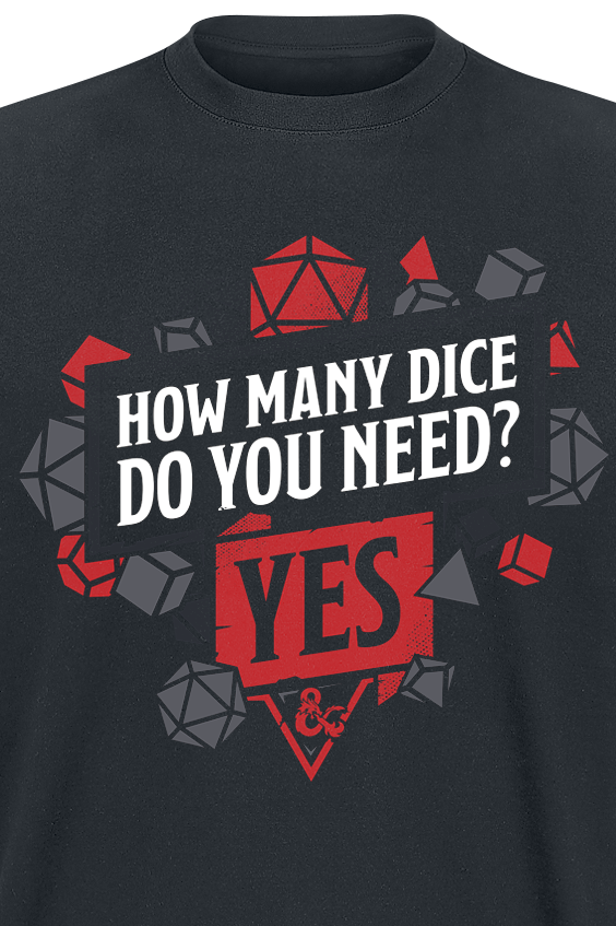 T-Shirt Manches courtes Gaming de Donjons & Dragons - Dice - S à XXL - pour Homme - noir - Donjons & Dragons - View 2