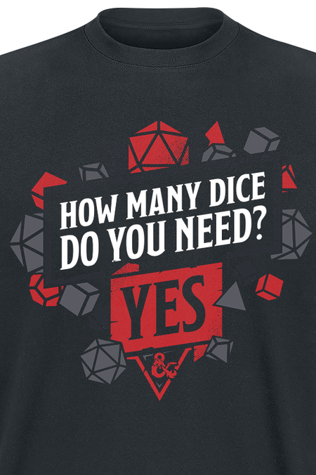 T-Shirt Manches courtes Gaming de Donjons & Dragons - Dice - S à XXL - pour Homme - noir - Donjons & Dragons - View 2